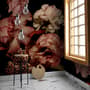 Dark Vintage Floral Wallpaper Mural