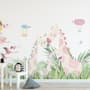 Fototapete Tropische Landschaft mit niedlichen Giraffen für das Kinderzimmer