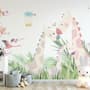 Fototapete Tropische Landschaft mit niedlichen Giraffen für das Kinderzimmer