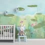 Nursery Lotus Leaf and Fish Wallpaper Mural