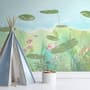 Nursery Lotus Leaf and Fish Wallpaper Mural