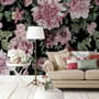 Florals With Green Leafs Wallpaper Mural