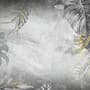 Monochrome Grunge Leaf with Splash Wallpaper Mural