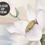 White Lotus Floral and Crane Birds Wallpaper Mural