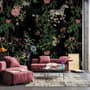 Dark Botanical Plants with Animals Wallpaper Mural