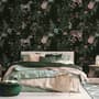 Dark Botanical Plants with Animals Wallpaper Mural