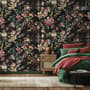 Art Nouveau Dark Floral Wallpaper Mural