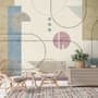 Soft Geometric Shape Art Wallpaper Mural