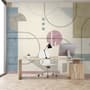 Soft Geometric Shape Art Wallpaper Mural