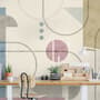 Soft Geometric Shape Art Wallpaper Mural