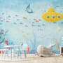 Kids Nursery Undersea with Submarine Wallpaper Mural