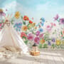 Cute Kids Nursery Floral Garden Wallpaper Mural