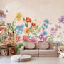 Cute Kids Nursery Floral Garden Wallpaper Mural