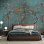 Aquarell Chinoiserie Obstbäume Fototapete