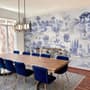 Vintage Monochrome Jouy Style Landscape Wallpaper Mural