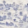 Vintage Monochrome Jouy Style Landscape Wallpaper Mural