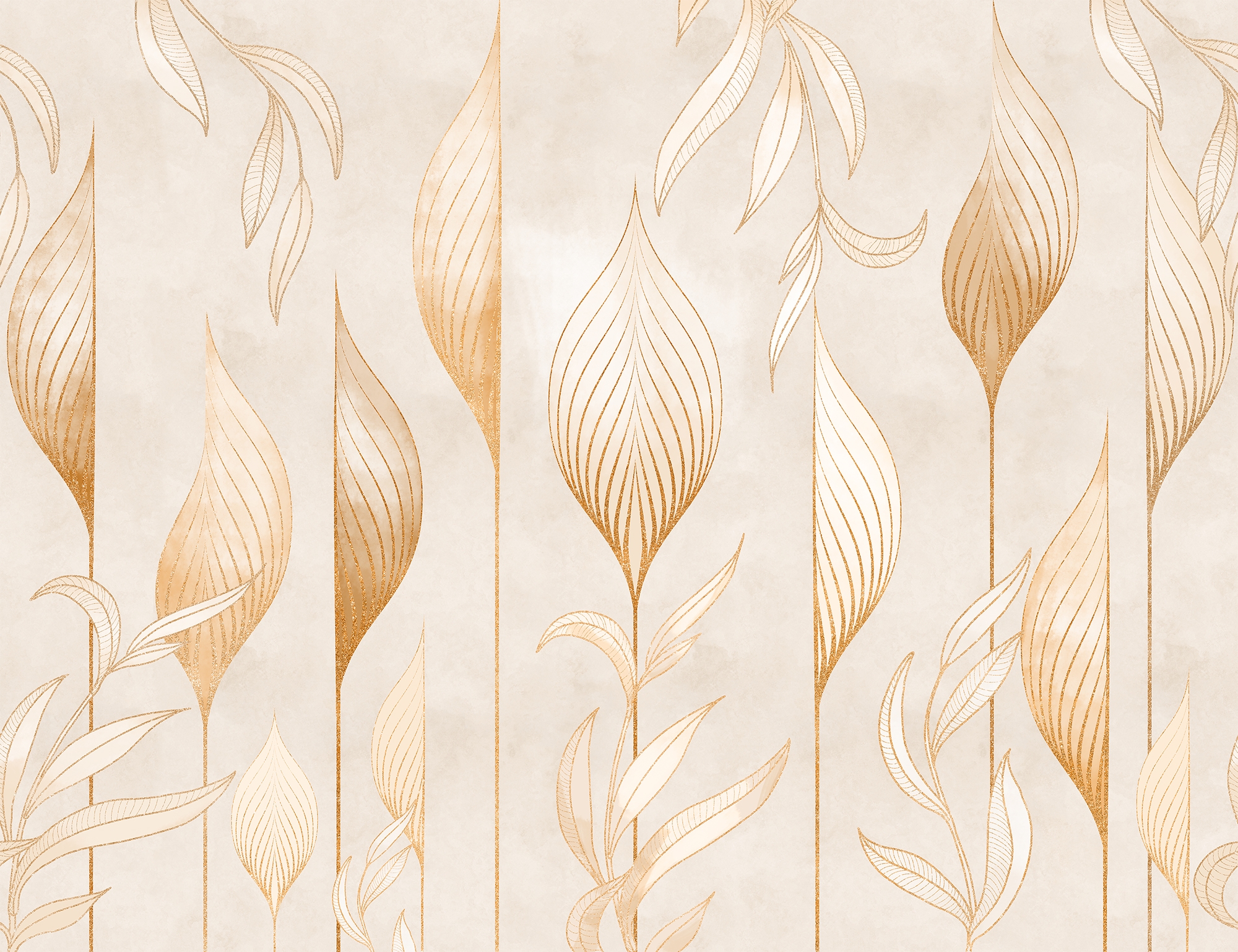 Boho Geometric Art Lines Wallpaper Mural