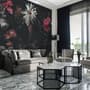 Dark Floral Garden Wallpaper Mural