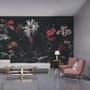 Dark Floral Garden Wallpaper Mural