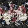 Watercolor Dark Peony Floral Wallpaper Mural