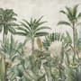 Papier peint panoramique aquarelle vintage forêt tropicale