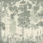 Monochrome Tree Forest Silhouette Wallpaper Mural
