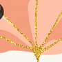 Gold Look Floral Garden Drawing Art Wallpaper Mural