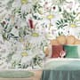 Bright Daisy Flower Bouquet with Green Leaves Wallpaper Mural