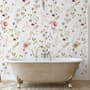 Watercolor Soft Wild Flowers Wallpaper Mural