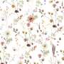 Watercolor Soft Wild Flowers Wallpaper Mural