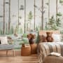 Kids Forest Animals in the Jungle Wallpaper Mural
