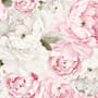 Nursery Watercolor Pink Peony Floral Blossom Wallpaper Mural