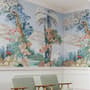 Art Painting Colorful Landscape with Heron Birds Wallpaper Mural