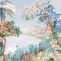 Art Painting Colorful Landscape with Heron Birds Wallpaper Mural