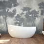 Monochrome Forest Silhouette Landscape Wallpaper Mural