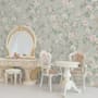 Soft Chinoiserie Peony Tree Blossom Art Wallpaper Mural