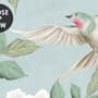 Soft Chinoiserie Peony Tree Blossom Art Wallpaper Mural