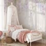 Watercolor Hanging Wisteria Flowers with Hummingbirds Wallpaper Mural 