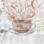 Vintage Coffee Cup Wallpaper Mural For Cafe and Restaurant