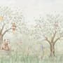 Kids Soft Pastel Forest Animals Wallpaper Mural