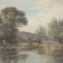 Rustic Riverside Landscape Wallpaper Mural