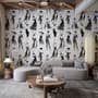 Modern Fashion Women Sketch Wallpaper Mural