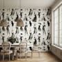 Modern Fashion Women Sketch Wallpaper Mural