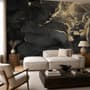 Dark Marble with Gold Faux  Wallpaper Mural