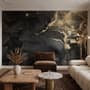 Dark Marble with Gold Faux  Wallpaper Mural