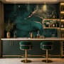 Modern Dark Abstract Veined Marble Wallpaper Mural