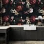 Realistic Dark Peony Floral Bouquet Wallpaper Mural