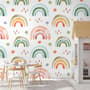 Kids Colorful Rainbow with Drops Wallpaper Mural