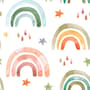 Kids Colorful Rainbow with Drops Wallpaper Mural