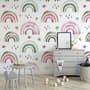 Kids Colorful Rainbow with Drops Wallpaper Mural